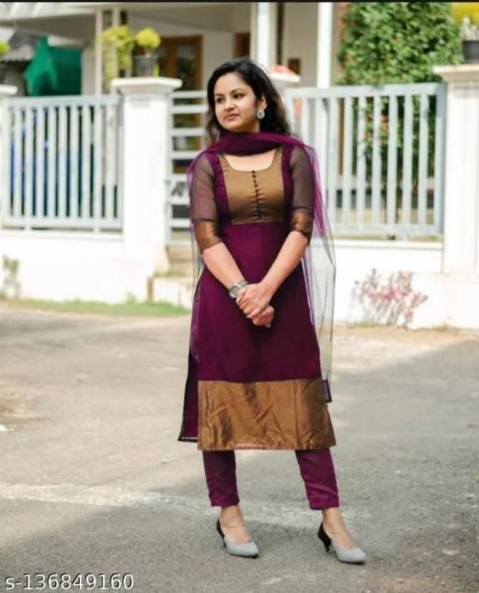 Premium Jacquard Chiffon Kurti With Lagging Pant Sets