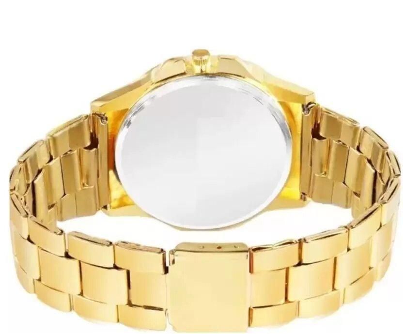 Men's Stainless Steel Golden Watch